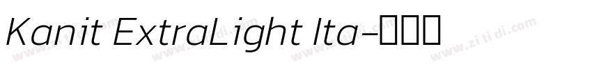Kanit ExtraLight Ita字体转换
